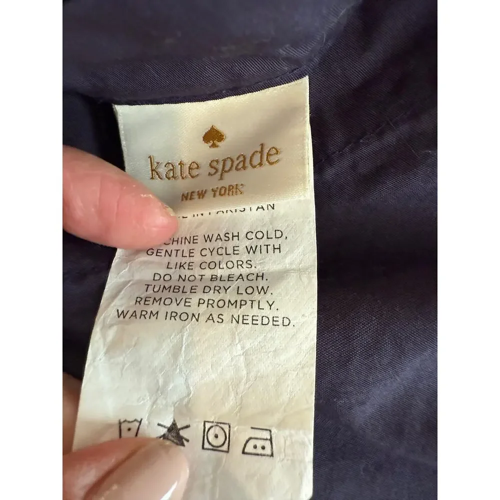 Kate Spade Standard Queen Sham Navy White